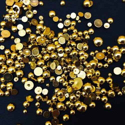 Alinacutle 15g/Jar Metallic Pearls Mixed Sizes For Nails Art Handmade Craft Accessories Scrapbook Shakes DIY Sequins Shaker