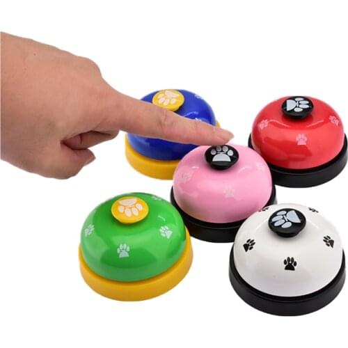 Pet Toy Bell Training Voice Footprint Paw Print PetsTrain Puppy Work Out Tool Cat Toy Bell Ring Dog Supplies
