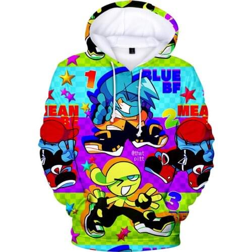 Game 2021 New Arrival Dropship Hot Mens Hoodie Friday Night Funkin Sweatshirt 3D Print Winter Warm Hoodies Y2K Kawaii Clothing