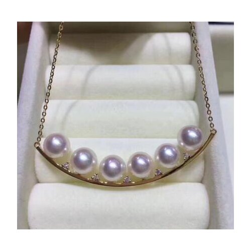 Free shipping >>>>noble jewelry gorgeous south sea round white pearl smile necklace pendant 14k