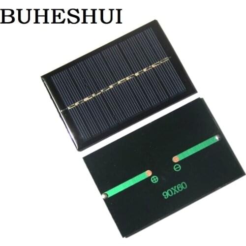 BUHESHUI 0.6W 6V 100Ma Solar Cell Polycrystalline Solar Panel SModule DIY Solar Charger For 3.7V Battery 90*60*3MM Epoxy