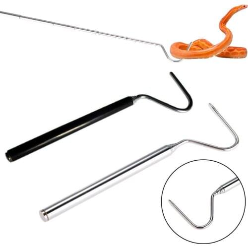Snake Hook Safety Retractable Professional Snake Catching Tool Reptiles Stainless Steel Hook Accessories