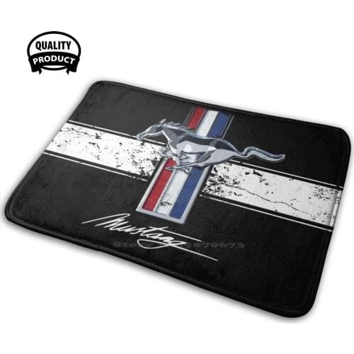 Retro Logo - Stripes - Distressed 3D Household Goods Mat Rug Carpet Cushion Automobile Autonaut Black Car Cars Classic Classic