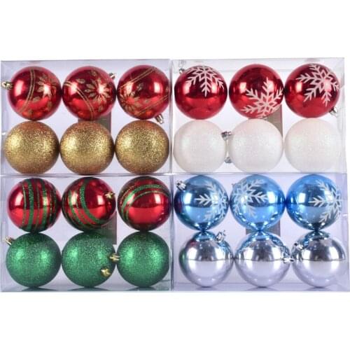 Mid-Autumn National Day PVC Painted Glitter Snow Ball Ornaments Christmas Tree Window Scene Arrangement Plastic Ball Pendants