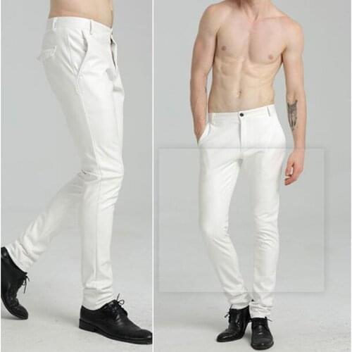 SHIERXI Mens Leather Pants