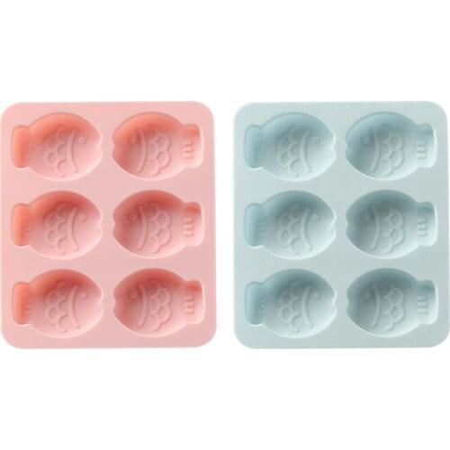 6 Cavity Cartoon Cute Fish Silicone Mold Cake Baking Tools DIY Ice Tray Chocolate Mould Pastry Bread Cake Tools Kitchen Supplies