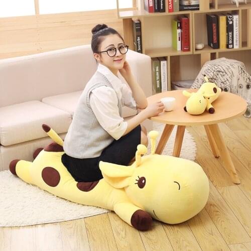 Cute Giraffe Doll Plush Toy Sleeping Pillow Fawn Doll Doll Long Pillow Girl Bed Dedicated Strip Pillow Removable Washable Girlfr