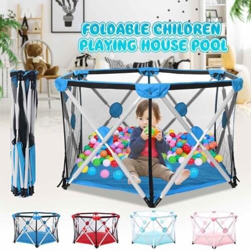 Foldable And Easy To Collect Playpen For Children Indoor Baby Safety Barrier Fence Kids Tent Dry Ocean Balls Play Pool