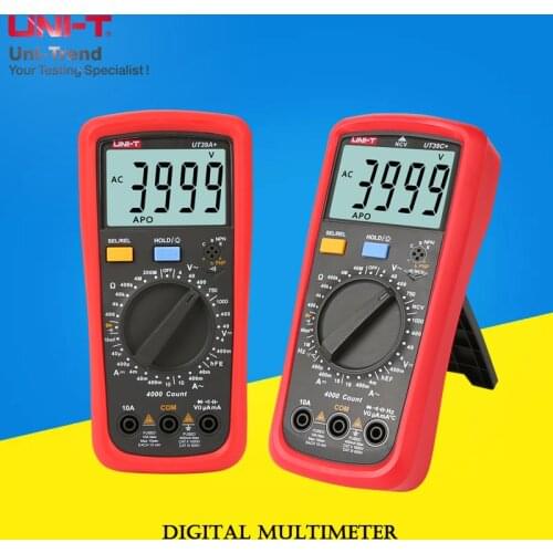 UNI-T UT39A+/UT39C+/UT39E+ Manual range Digital Multimeter; resistance/capacitance/frequency/hFE/NCV/temperature test