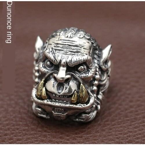 Warcraft Durotan Male Ring S925 Sterling Silver Thai Silver Jewelry Personality Male Silver Ring Punk Sterling Silver Mens Ring