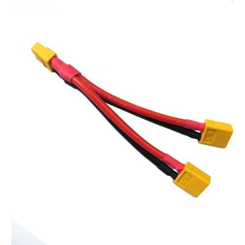 XT60 Parallel Battery Connector Cable Dual Extension Y Splitter Silicone Wire