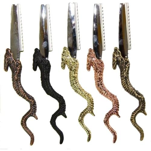 1 Pcs Professional Hair Razor In Unique Dragon Design Hairdressing Salon Razor T-09 Balde Hair Shaper Zinc Alloy Shaving Razor
