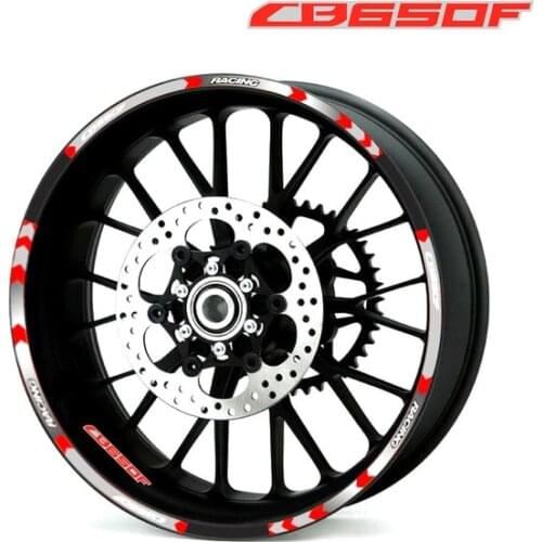 New high quality 12 Pcs Fit Motorcycle Wheel Sticker stripe Reflective Rim For Honda CB650F
