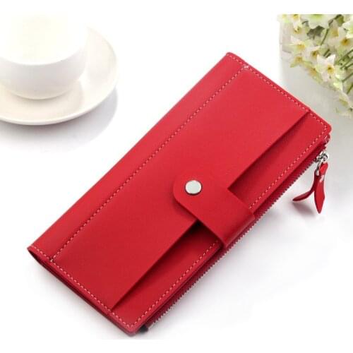 2020 Womens Wallet Long PU Red Wallet porte feuille femme Female Purse Clutch Money Woman Wallet billetera mujer carteras