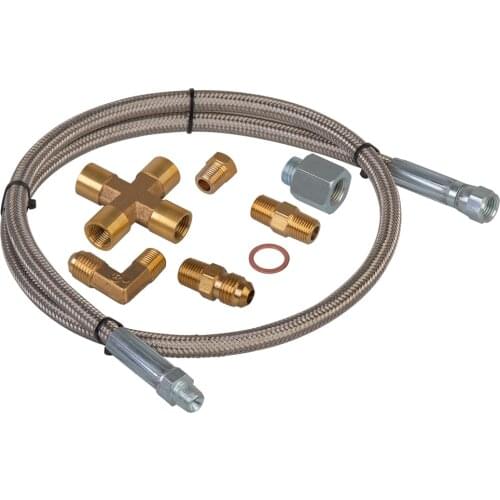 36'' 1/8 NPT 4AN T3 T4 T3/T4 T04E T70 T66 T67 Gt35 Gt45 Turbo Oil Feed Line Oil Return Line Oil Drain Line Kit