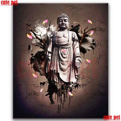 Cute pet DIY Diamond Painting Religious Buddha cross stitch Full square round Diamant Embroidery Handcraft mosaic Home Decor