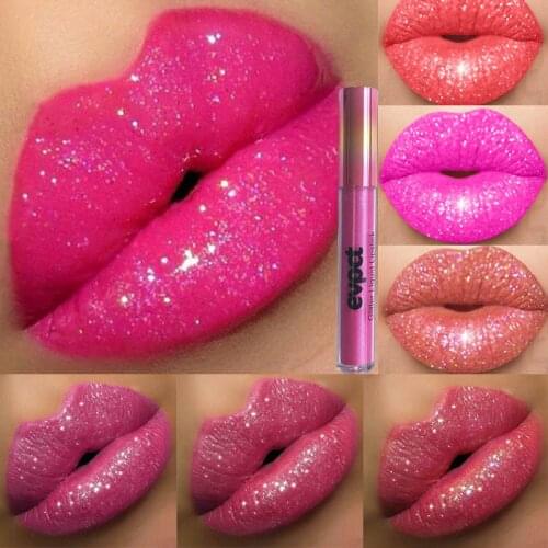 15 Colors Sexy Shimmer Diamond Glitter Lip Gloss Matte Liquid Lipstick Long Lasting Waterproof Pearl Velvet Lipgloss Lip Makeup
