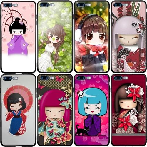 Cover Case for Xiaomi Redmi Note 6 7 9 8T 10T 9S 9A 8A A3 A2 A1 Pro Lite Black Shark Mix Max kawaii Japanese Kokeshi Doll