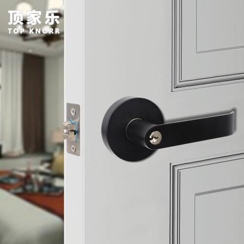 Door lock ball three-lever handle lock bedroom door toilet handle lock household universal door lock hardware door lock