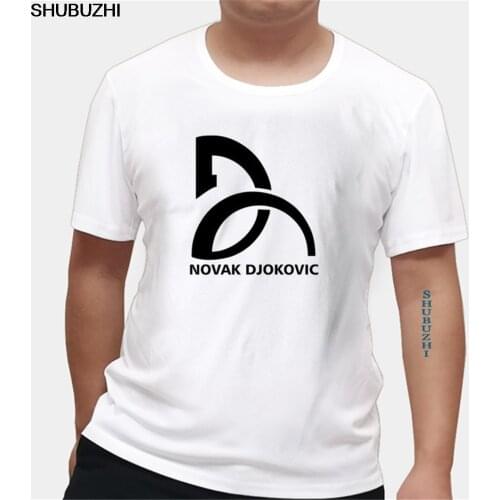 Novak Djokovic D Logo Print Men T Shirts Cotton Male T-shirt Man Top Tee Shirt Boys Clothing Punk Rock Hippie Hip hop euro size