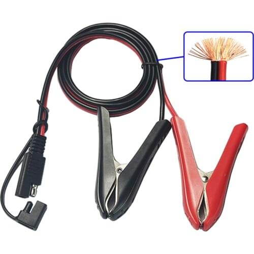 JKM 85MM Alligator Clip To SAE Battery Wire Connection Cable For Charge Car Mobile Power Motorcycle