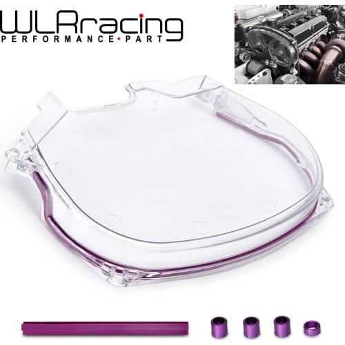 WLR Clear Cam Gear Cover Timing Belt Cover Turbo Cam Pulley For 96-05 Mitsubishi Evolution Lancer EVO4-8 4G63 WLR6338