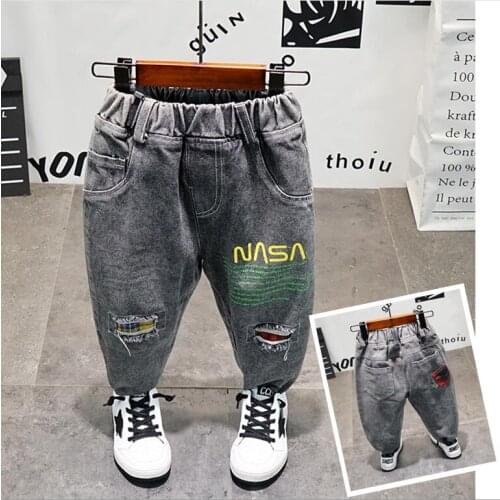 Fashion Boys Casual Jeans Trousers Baby Toddler hole Boys Denim Pants Spring Autumn Kids Children Long Pants Bottoms Clothing