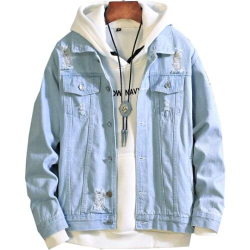 Novedad de 2020, Chaqueta vaquera para Hombre, cazadora para Hombre estilo hip hop, Chaqueta vaquera Vintage para Hombre, Chaque