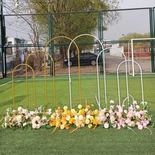 New wedding props layout arched arch stage background welcoming ornaments road lead decorative wedding ironwork flower frame