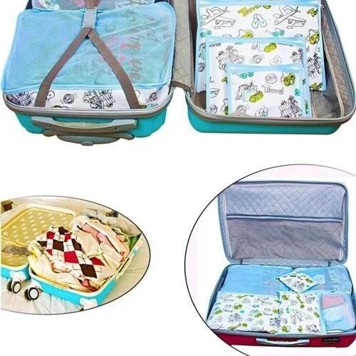 Suitcase In Regulator Organizer 6 Pieces Set (blue) 463350160
