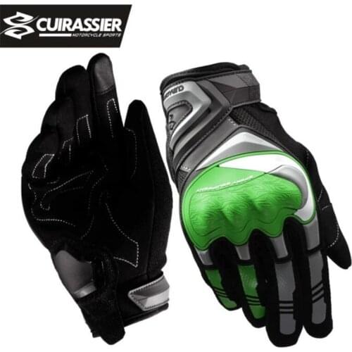 Cuirassier Touchscreen Night Reflective Motorcycle Full Finger Gloves Protective Racing Biker Riding Motorbike Moto Motocross