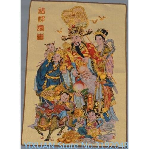New pattern seda brocado pintura exquisita bordado pintura en el retrato Budista Tibetano Thangka fortuna
