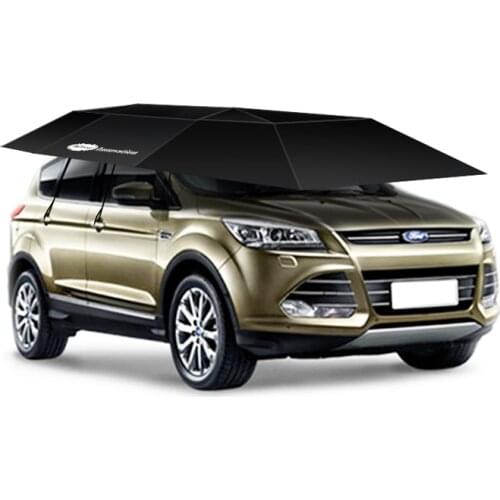 Silver Color sunproof foldable semi-automatic Car Cover manual Car Umbrella