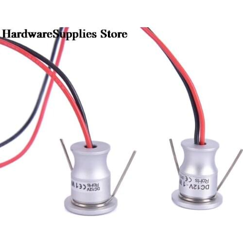 12V Led Spotlight Cabinet Mini Spot Light IP65 Recessed Down light Cupboard Showcase Display Light 1W Aluminum Body