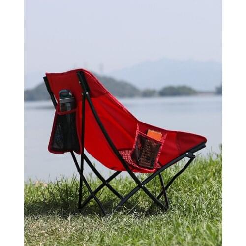 Outdoor folding chair portable back fishing chair leisure outdoor beach sketching Moon chair