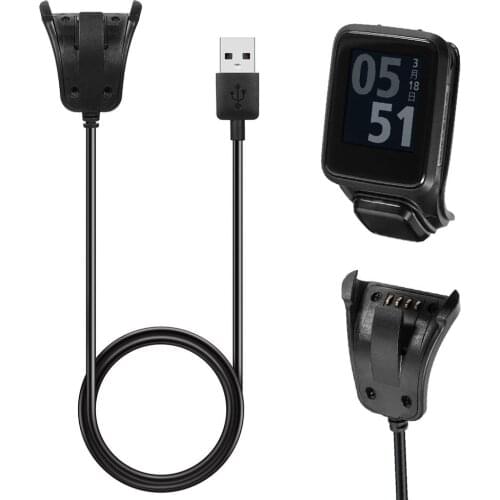1M Data Sync USB Charger Clip Charging Cable for Tomtom 2 3 Runner Golfer GPS Watch
