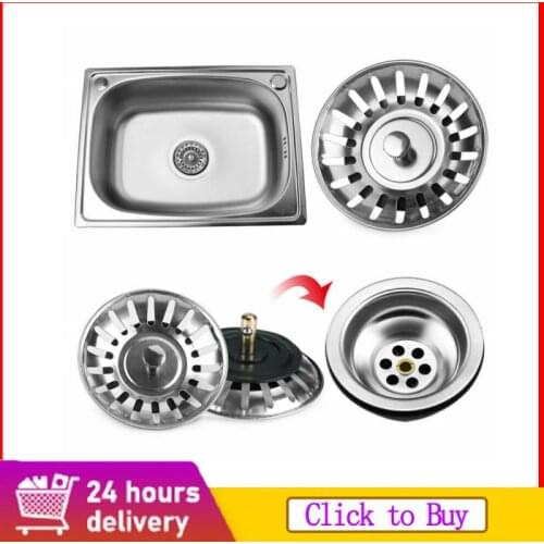 New 1pcs Stainless Steel Sink Drain Hair Catcher Strainer Filter Bath Stopper Anti-blocking Plug Kitchen Bathroom Accessories