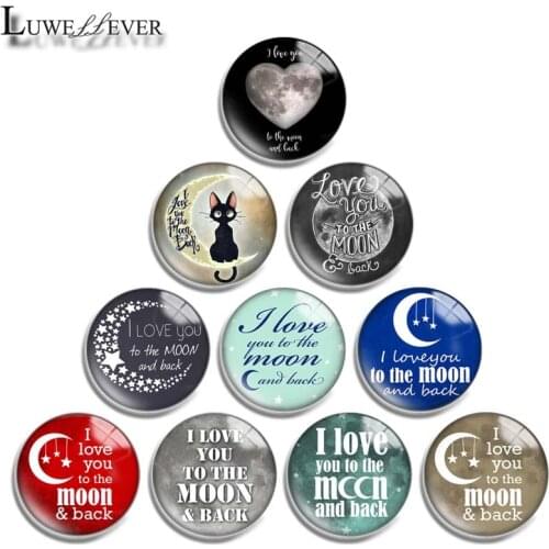 12mm 14mm 16mm 20mm 25mm 30mm 600 Love Mix Round Glass Cabochon Jewelry Finding 18mm Snap Button Charm Bracelet