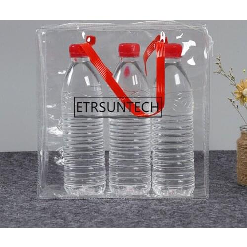 100pcs Clear Display Bags Big Transparent Gift Plastic Bag Zipper PVC Bags Handle Cosmetic Bag Beach Swim Bath Packing
