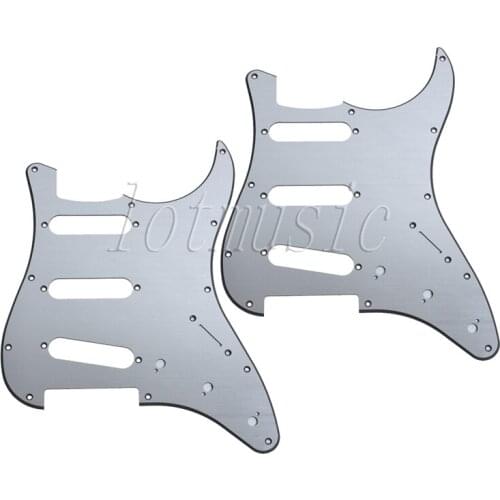 2PCS Aluminum Guitar Pickguard Electric Plate SSS 11 Hole fit for Fender Strat Replacement