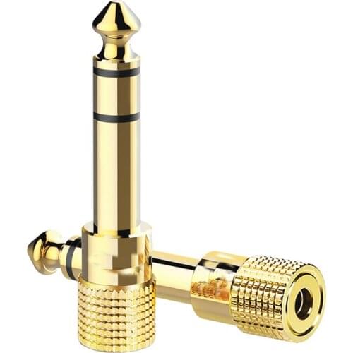 6.5 male to 3.5mm female audio adapter Aluminum alloy material gold plating process Speakers headphones piano accessories