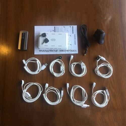 8 Port Notebook PC Laptop Security Alarm System With Sensor Cable For Macbook