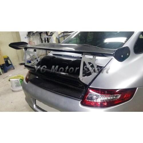Car Accessories Carbon Fiber GT4 Style Trunk Spoiler GT Wing with FRP Base Fit For 2005-2011 Carrera 911 997 Rear Spoiler