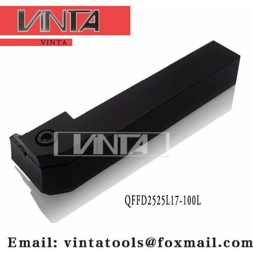 Free shipping QFFD2525L17-100L cnc cutting tools Surface Grooving tool holder matched inserts ZTFD0303-MG