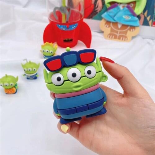 Disney Cute Alien Wireless Bluetooth Earphone Cases For Airpods Case Silicone Cover For Airpods Headset Accessories