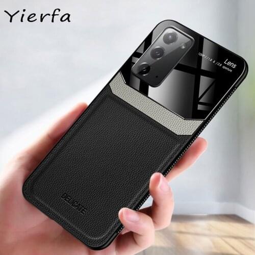 Cases For Samsung Galaxy Note 20 Case Shockproof Bumper PU Leather Plexiglass Back Cover For Galaxi Note 20 Ultra Pro Phone Case