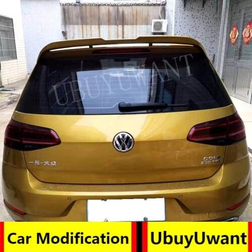 For Volkswagen GOLF7 MK7 2014-2018 Rear Roof Spoiler High Quality ABS Material Primer Color Car Tail Wing Decoration For GOLF 7