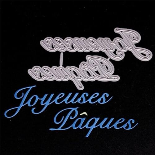 French word Metal Cutting Dies for Diy Scrapbooking Die Cut New Cuts Paper Card Making Craft Embossing Happy Easter