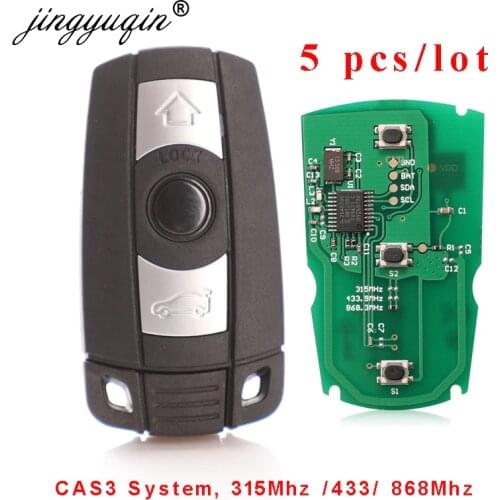 Jingyuqin 5pcs/lot Remote Key for BMW CAS3 System 315MHz / 868Mhz FSK for X5 X6 Z4 1/3/5/7 Series Vehicle Smart Key Control