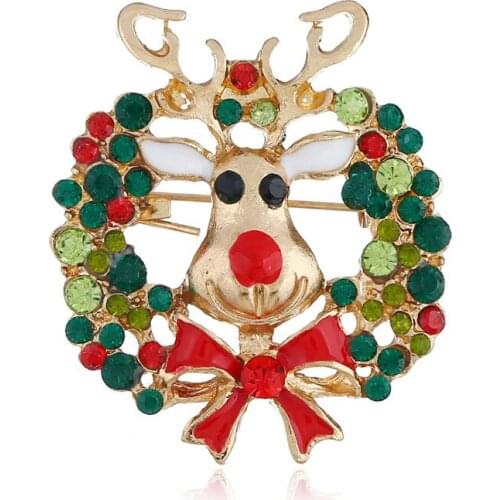 Fashion simple exquisite Christmas series brooch unisex gorgeous collar pin